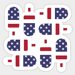 4th Of July Popsicles Sticker